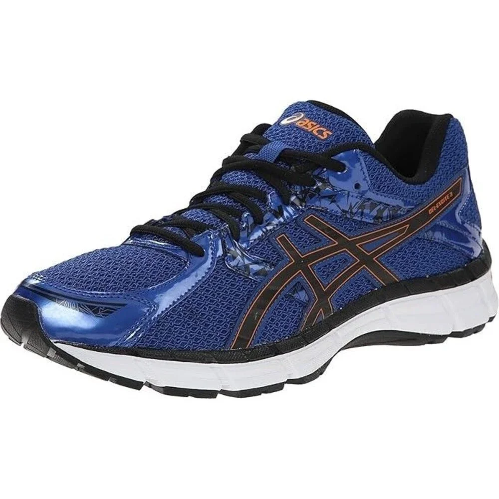 Asics Gel Excite 3 Mens Running Sneaker Blue/Black/Orange Size 13 NEW IN BOX - Picture 3 of 5